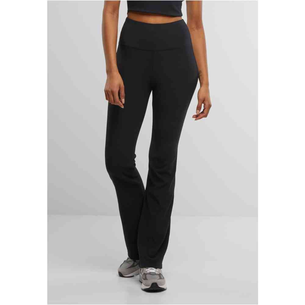 Urban Classics - Flared Rib Leggings - Black
